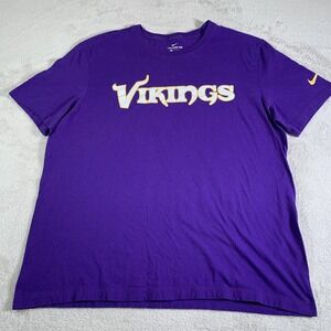 Minnesota Vikings Shirt Mens XL‎ Purple NFL Football Nike Graphic Crewneck Tee